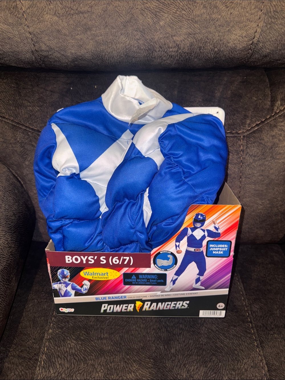 Disguise Power Rangers Blue Ranger Costume - Blue & White Sz Sm (6/7) new